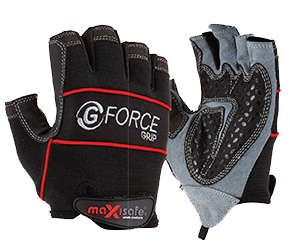 MAXISAFE GLOVES G-FORCE MECHANICS FINGERLESS SM 